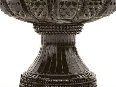 Decorative vase fully modeled and not made by mapping 3D model