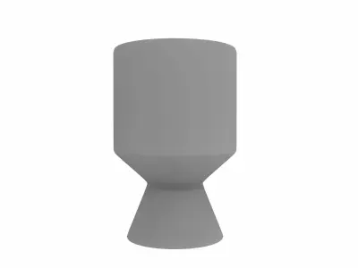 Black Decor Vase v08 3D model