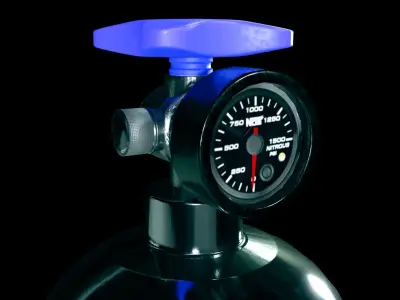 Nitrous cylinder Low-poly 3D model