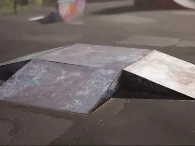 Skate Park - Four Way Ramp 3D model