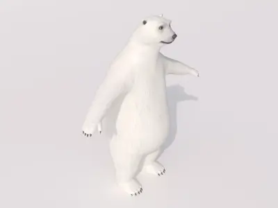 Humanoid Polar Bear  3D model