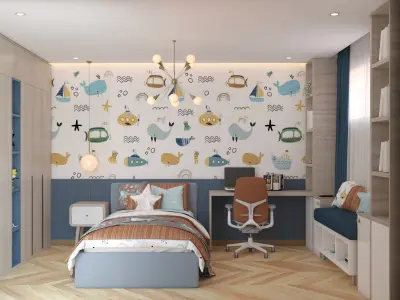 MODERN KIDS ROOM 3D MODEL Free 3D model