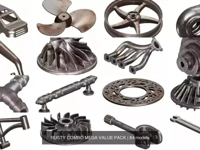 RUSTY COMBO MEGA VALUE PACK 3D Model Collection