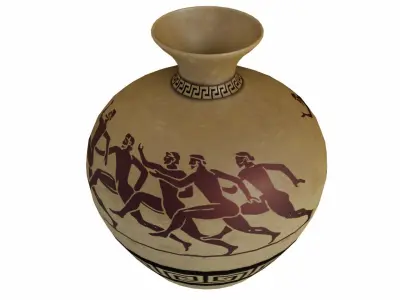 The old greek vase Low-poly 3D model