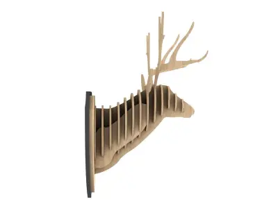 Stags Head Cut Out Free 3D model