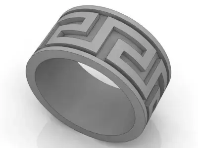 Greek ring for men Free 3D print model