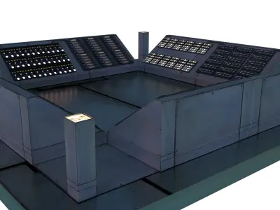 Data Center Electronics Scenery Environment Pack Sci Fi Low-poly 3D model