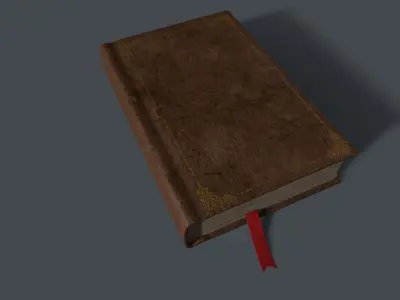open book Low-poly 3D model