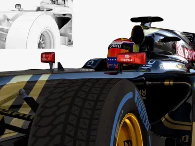 Lotus E23 Hybrid  Low-poly 3D model