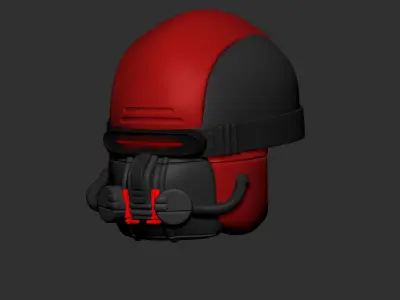 helmet high poly sculpt 3d printable ver 7 3D model 3D model 9