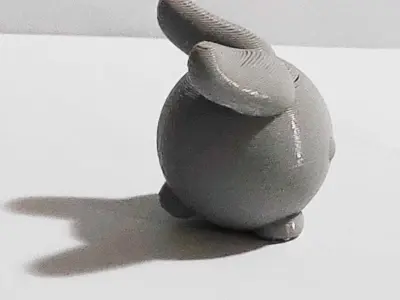 Cute Round Rabbit  3D print model