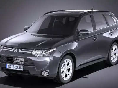 Mitsubishi Outlander 2015 VRAY 3D model