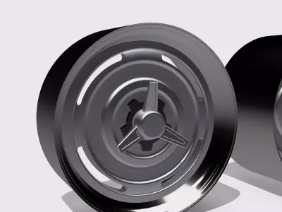 20inch Billet Steel Wheels with Spinner 2x Offsets 3D print model