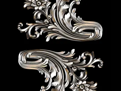 Classic carved 054 3D model