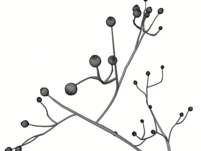 Decorative vases set HG2 3D model