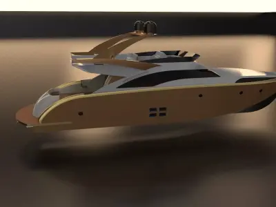 recreational yacht 3D model