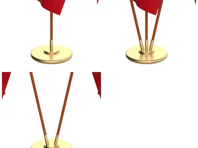 Antigua and Barbuda Flag Pack 3D model