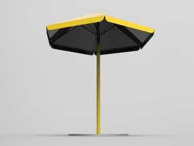 Four Seasons Parasol Low-poly 3D model