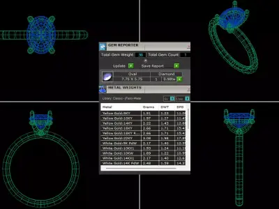 Oval Solitaire Ring Printable model 3dmodel  3D print model