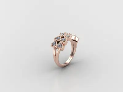 Solitaire Ring Version 1 SR32 3D model