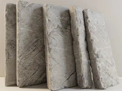 Slab stone wall n2 3D model