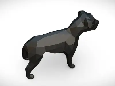 staffy staffordshire bull terrier 3D print model