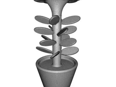 Stylish Green Leaf Plant 3D print model