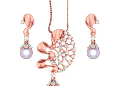 Pendant Earrings combo - 1110 3D print model