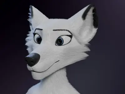 Sophia Anthro Arctic Fox 3D model