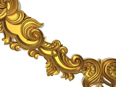 Carved Picture Frame 3D model 11