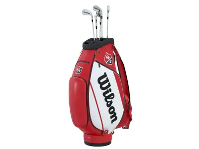 Wilson Golf Bag Red Low-poly 3D model