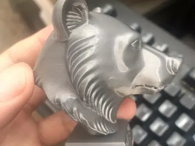 bear head sculpture 3D print model