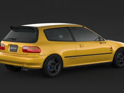 Honda Civic Spoon Sports 3D model