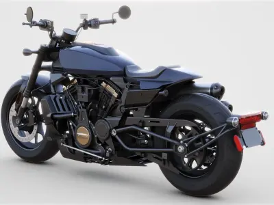 Generic American motorcycle 3D model