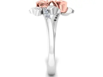 Diamond Rose Ring RG13 3D print model