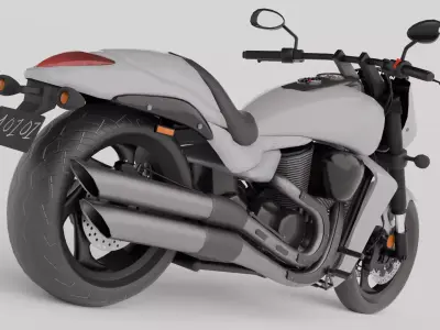 motorcycle cruiser   Low-poly 3D model