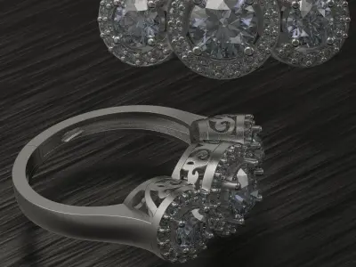 diamond ring Free 3D print model order