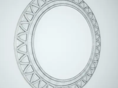 Inlay Round Mirror 3D model