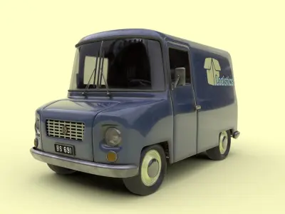 Cartoon Cargo Truck Low-poly 3D model
