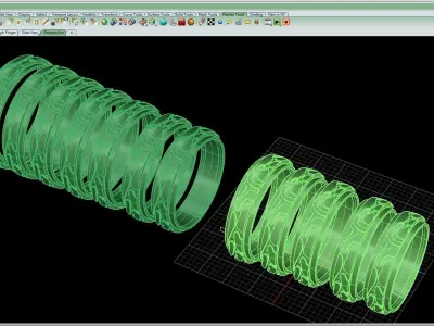 Wedding rings 007 3D print model
