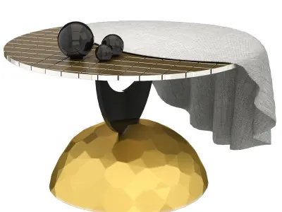 Half Moon Coffee Table 3D model