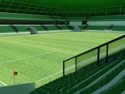 Soccer Stadium Low-poly 3D model