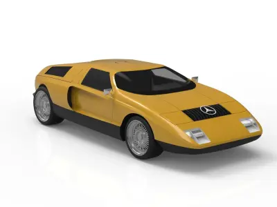 C-111 Second Generation  Mercedes Low-poly 3D model