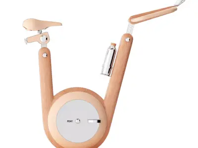 pent hania stationary bicycle fitness equipment 3D model