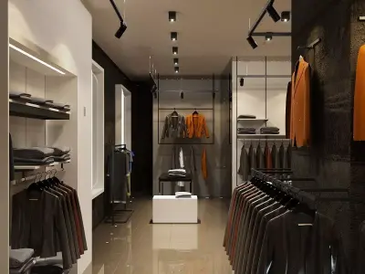 LUXURY CLOTHING STORE FULL 3D SCENE 3D model 3D model