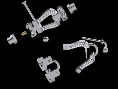 Force Large diamond bracelet 3D print model