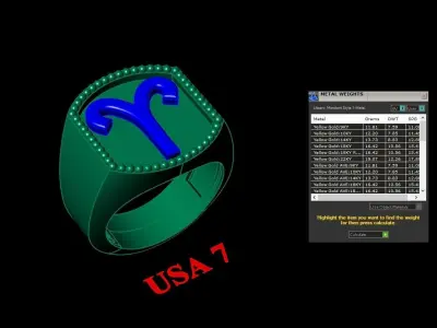 Aries Ring Version 2 For Print STL 3D print model