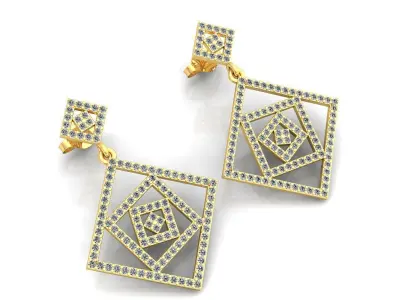 Luxury Style Earring  3D print model