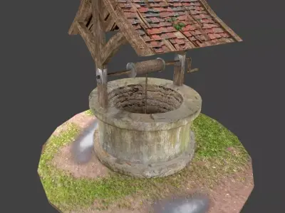 Old Well Low Polygon Free low-poly 3D model
