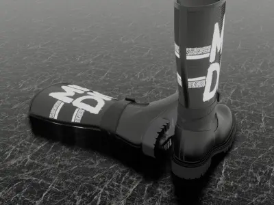 DIOR D-MAJOR - BLACK 3D BOOTS 3D model